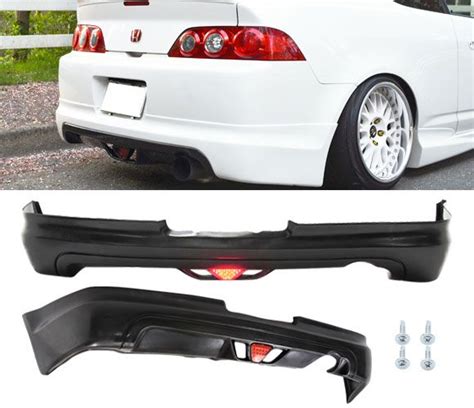 2005-2006 Acura RSX Mugen Polyurethane Rear Bumper Lip with LED Brake Light - IKN-BLR-AR05MULED-PU