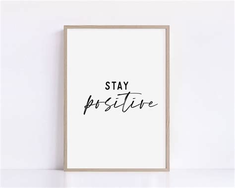 Stay Positive Poster Office Wall Art Printable Office Decor ...