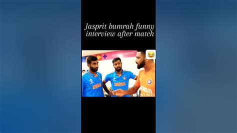 Jasprit Bumrah funny interview #icccricketworldcup2023 #hardikpandya # ...