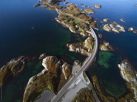 "Aerial View Of The Atlantic Ocean Road, Norway" by Stocksy Contributor "Sky-Blue Creative ...