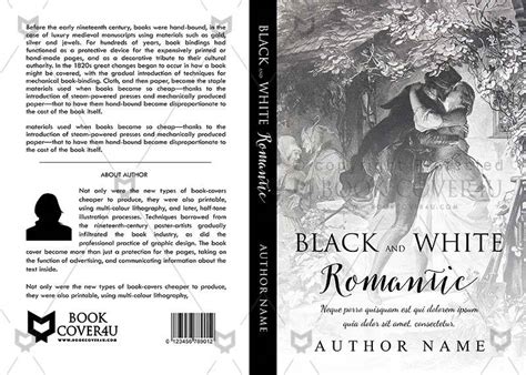 Romance Book cover Design - Black and White Romantic