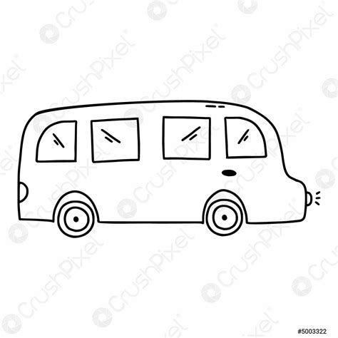 School bus Vector doodle illustration ar for traveling - stock vector 5003322 | Crushpixel