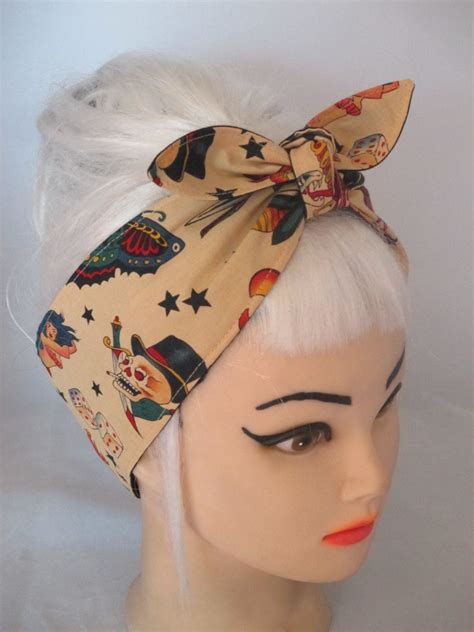 Head Scarf Rockabilly Pin-up Vintage Retro Style Head scarf