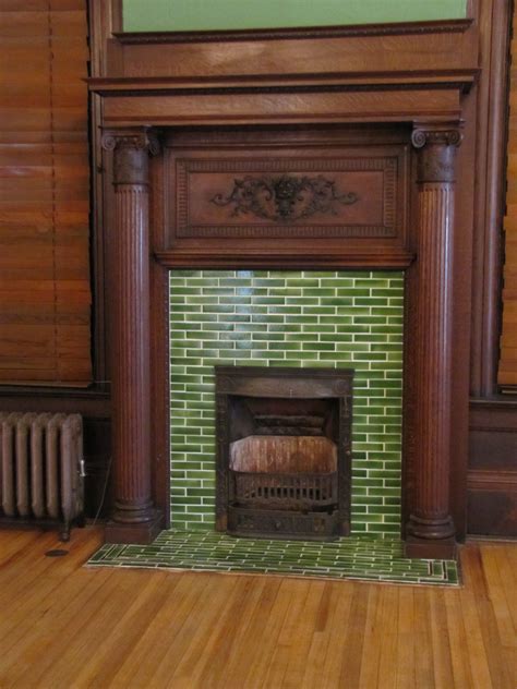 Victorian Green Fireplace Tiles - Fireplace World