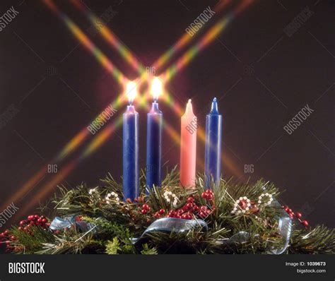 Advent Candle Of Peace Stock Photo & Stock Images | Bigstock