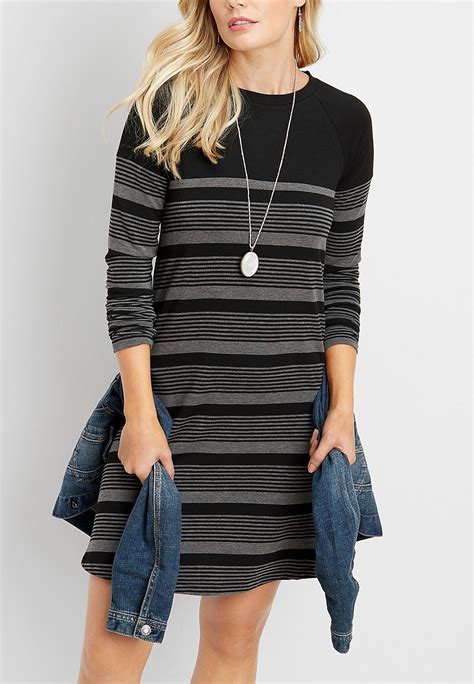 24/7 stripe solid yoke dress | Yoke dress, Dress, Clothes