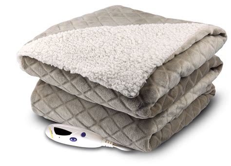 Biddeford Blankets Velour Sherpa Electric Heated Throw - Walmart.com ...