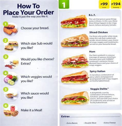 Subway Menu Philippines With Price List Updated In July 2022