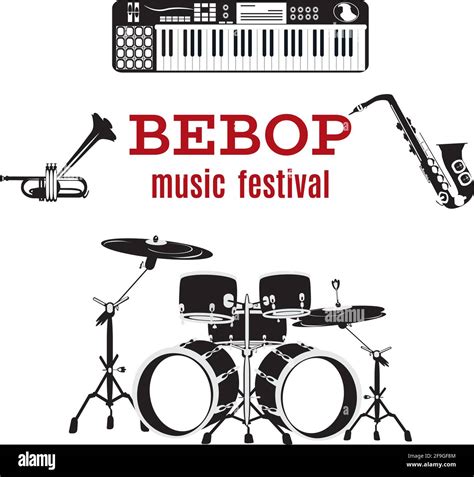 Vector set of bebop jazz music instruments Stock Vector Image & Art - Alamy