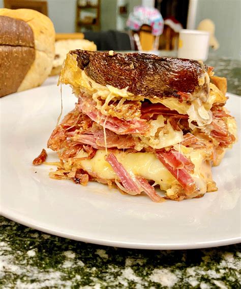 Reuben sandwich made with corned beef brisket - Dining and Cooking