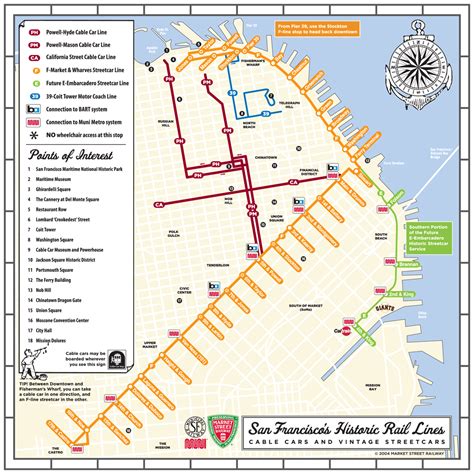 Cable Car In San Francisco Map