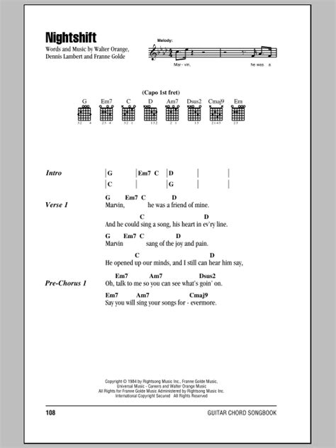 Nightshift | Sheet Music Direct