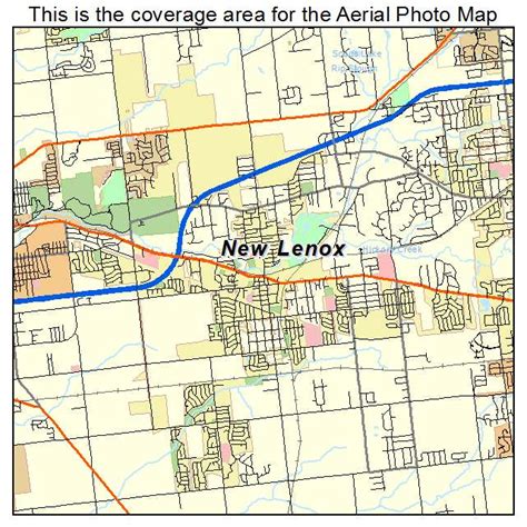 Aerial Photography Map of New Lenox, IL Illinois