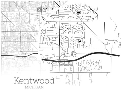 Kentwood Map INSTANT DOWNLOAD Kentwood Michigan City Map | Etsy