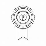 Coloring Page With Medal For Kids Stock Vector  Illustration Of Award sketch template