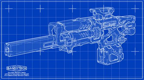 ArtStation - BLUEPRINT - Sniper rifle