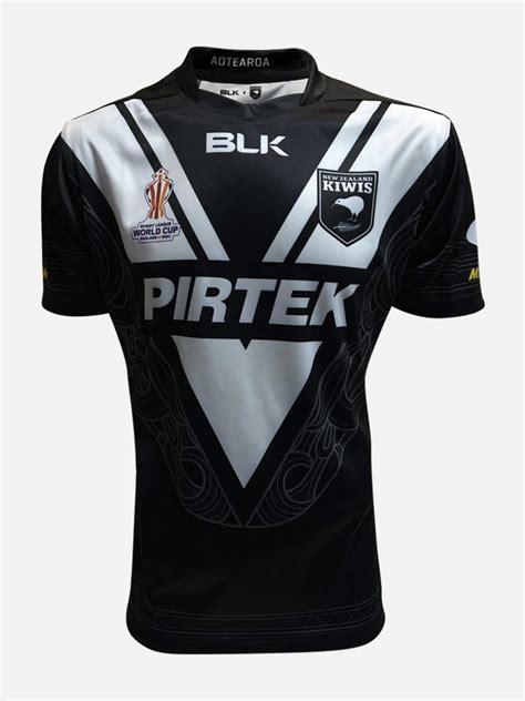 New Zealand Kiwis 2022 BLK Rugby League World Cup Home Jersey Sizes S ...