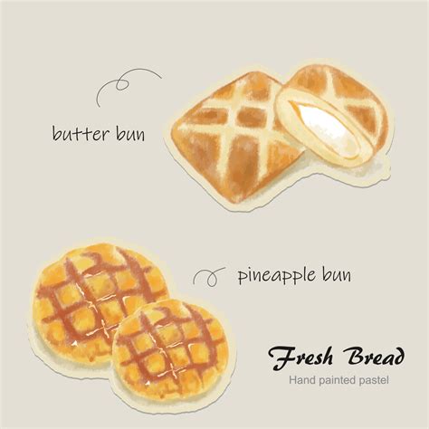 Hand drawn colored pencil with bread 16227161 Vector Art at Vecteezy