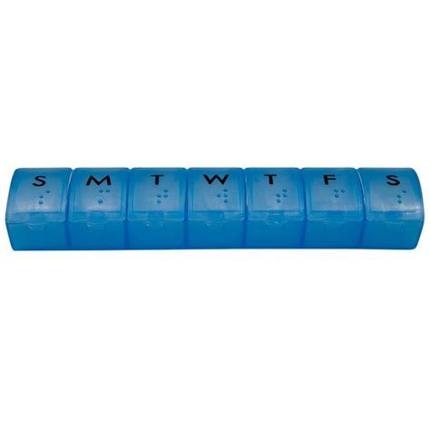 Braille Pill Box, 7 day compartments | LS&S