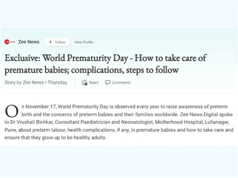 Exclusive: World Prematurity Day - How to take care of premature babies ...