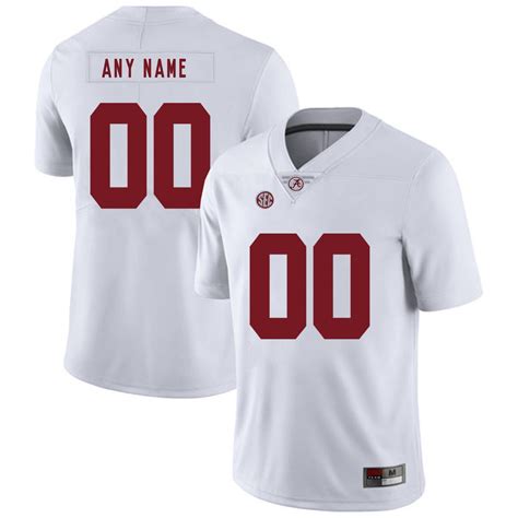 alabama crimson tide custom jersey