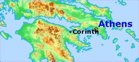 Maps Of Corinth In Bible Days