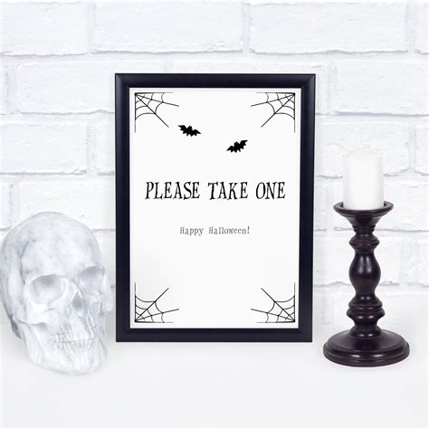 Halloween Please Take One Sign Printable Trick or Treat Sign | Etsy