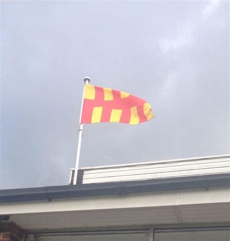 A fine picture of the Northumberland flag. | British County Flags