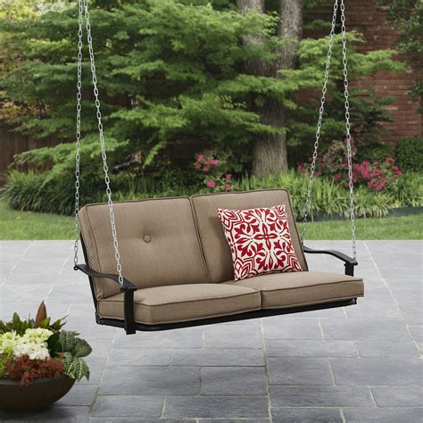 25 Photos 2-Person Outdoor Convertible Canopy Swing Gliders With Removable Cushions Beige ...