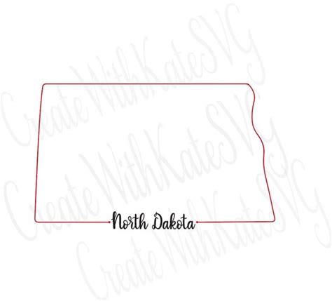 North Dakota State Outline SVG ND Outline | Etsy