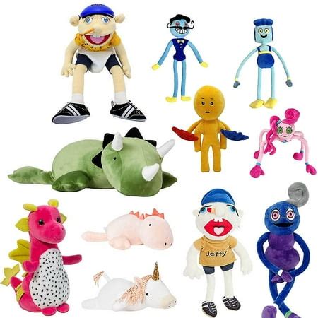 58cm Jeffy Plush Toy Cosplay Jeffy Hat Hand Puppet Game Stuffed Doll ...