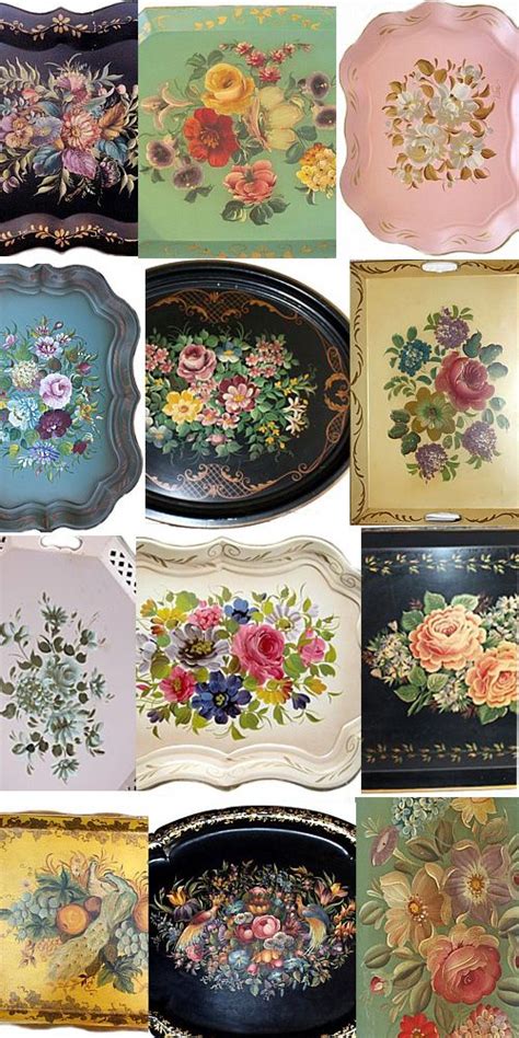 75 best Tole Trays Vintage images on Pinterest | Decorative paintings, Tole painting and Early ...