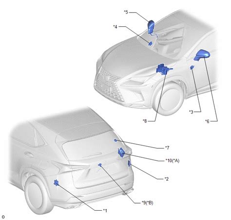 Lexus NX - Parts Location - Blind Spot Monitor System