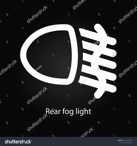 Rear Fog Light Warning Symbol Stock Illustration 1132419419 | Shutterstock