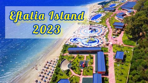 Eftalia island / aqua park, beach review/ Antalya Turkler Alanya Turkey ...