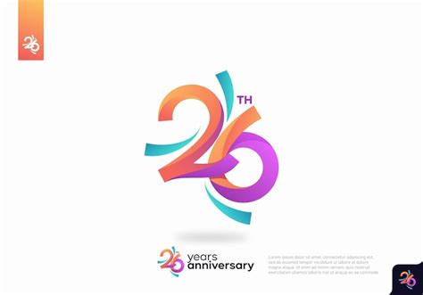 Premium Vector | Number 26 logo icon design, 26th birthday logo number ...