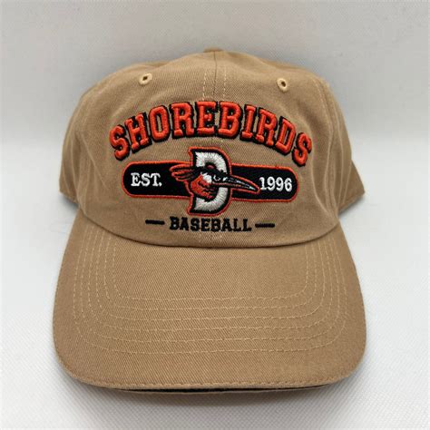 Delmarva Shorebirds Baseball Tan Fox Road Logo Adjustable Cap