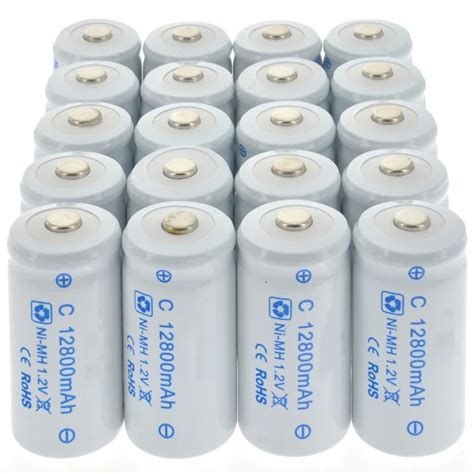 1 20pcs 12800mAh C Size Rechargeable Batteries 1.2V R14 C Cell NI MH Battery -in Rechargeable ...