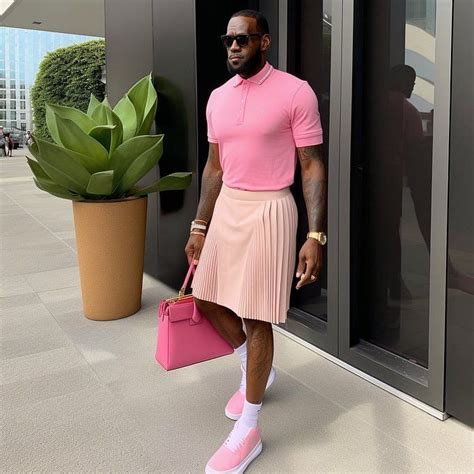 LeBron James Makes a Fashion Statement in Pink Dress at 'Barbie' Debut