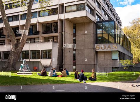 Students on campus at SOAS, University of London (formally known as the School of Oriental and ...