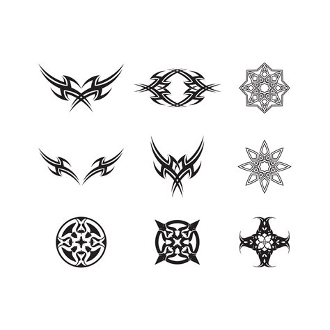 black tribal vector logo design icon and sign tribal 13190736 Vector ...