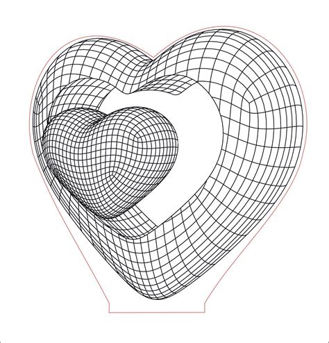 Double Heart Outline Svg - SVG images Collections