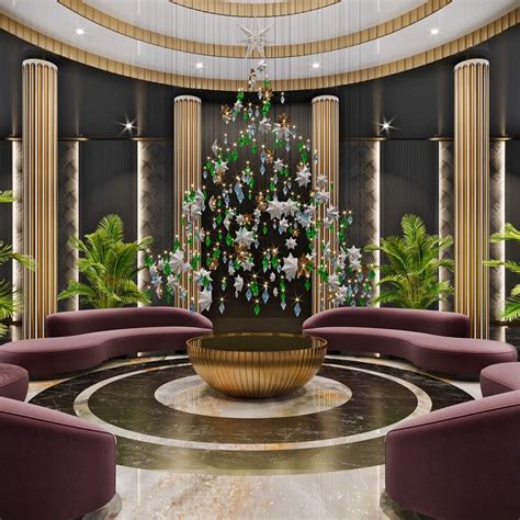 Luxury hotel lobby Christmas tree in 2022 | Luxury hotels lobby ...