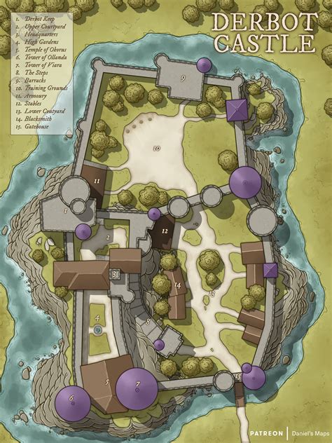 Derbot Castle | Patreon | Fantasy map, Fantasy city map, Fantasy world map