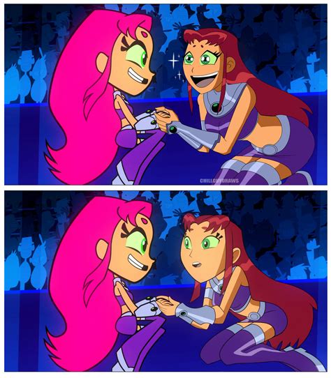 Teen Titans Go vs Teen Titans Redraw (Starfire) by Chillguydraws on DeviantArt