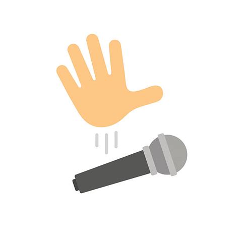 Mic Drop Emoji stock vectors - iStock