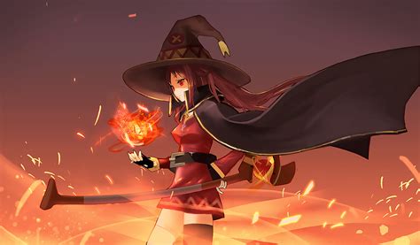 Kono Subarashii Sekai Ni Shukufuku Wo Wallpaper Megumin (#2348934) - HD Wallpaper & Backgrounds ...