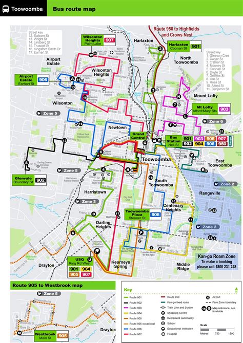 Toowoomba Bus map - Ontheworldmap.com