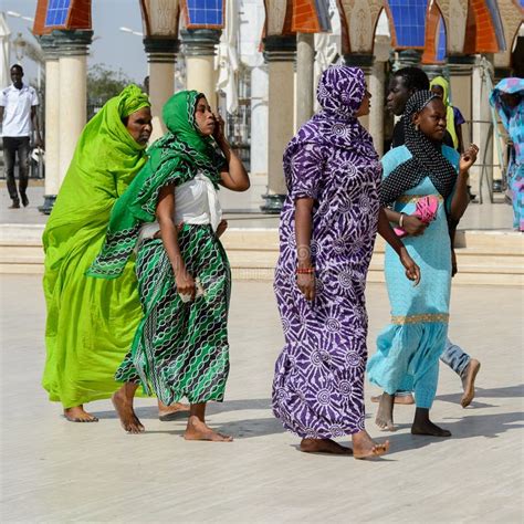 Unidentified Senegalese People in Long Traditional Clothes Walk ...