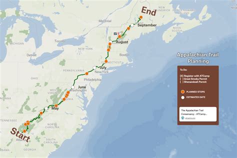 Appalachian Trail Planner - Felt Map Gallery